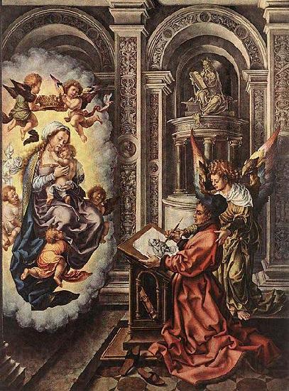 Jan Mabuse St Luke Painting the Madonna by Jan Mabuse Norge oil painting art